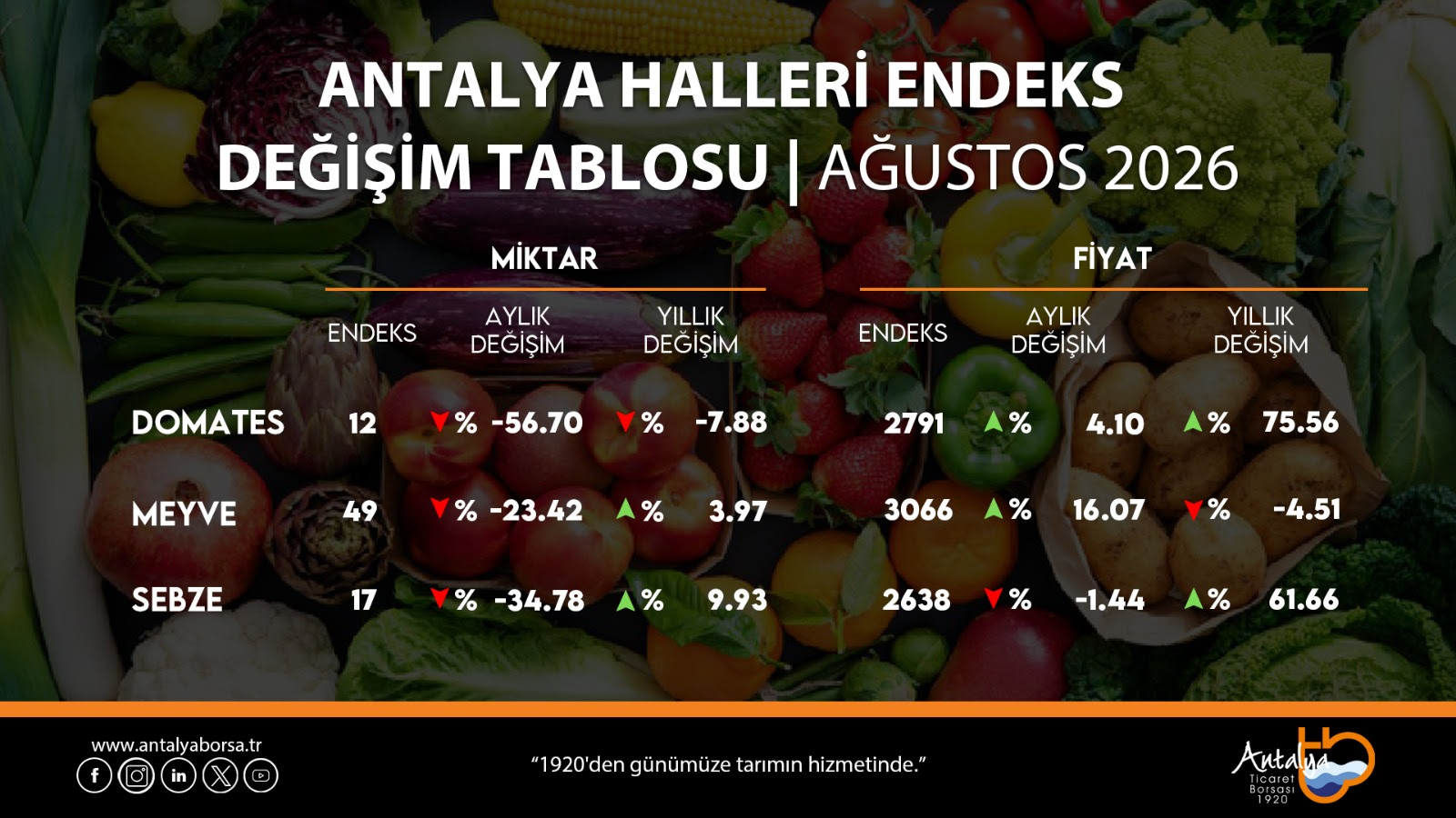 Antalya Hallerinde Ağustosta domates miktarı azaldı, fiyatı arttı